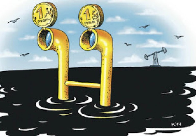 Курс рубля сильно зависит от цен на нефть 